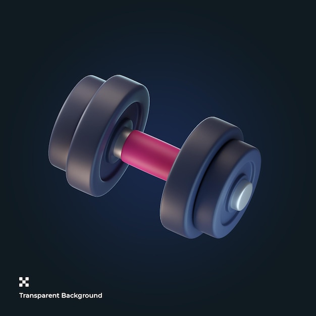 PSD dumbbell 3d icon illustration