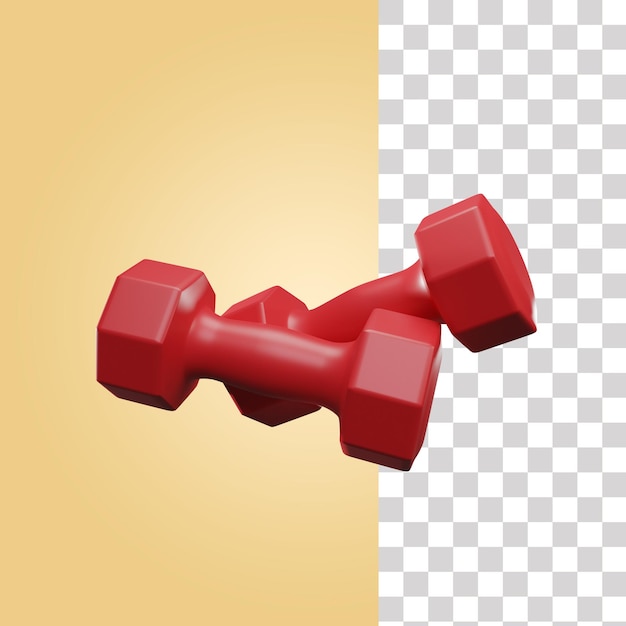 PSD dumbbell 3d illustration