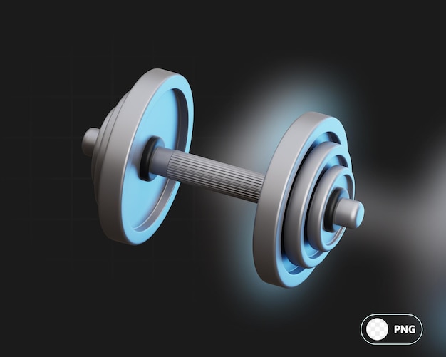 PSD dumbbell 3d illustration