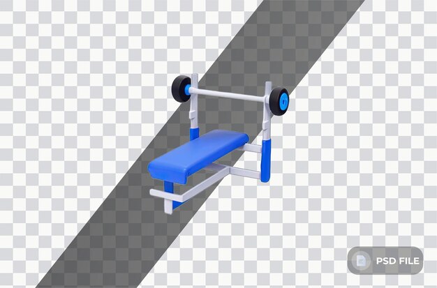 Dumbbell flat press smooth lighting only png premium psd
