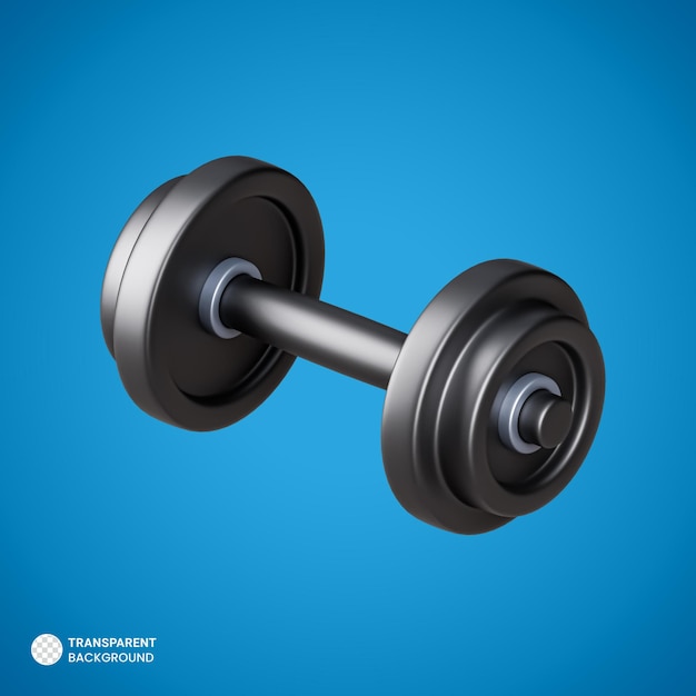 PSD dumbbell gym equipment icon isolated 3d render illustration