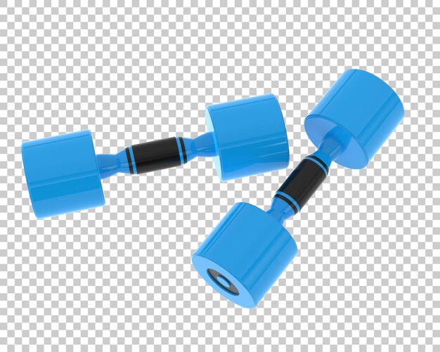 Dumbbell on transparent background 3d rendering illustration