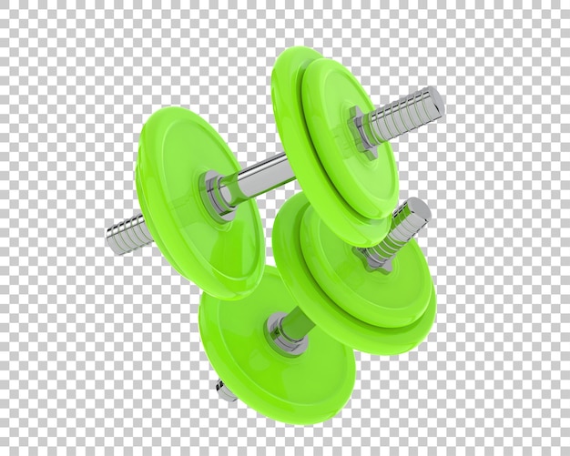 PSD dumbbell on transparent background 3d rendering illustration