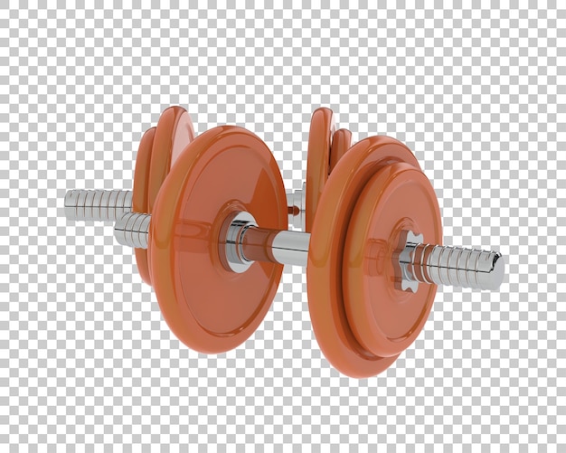 Dumbbell on transparent background 3d rendering illustration