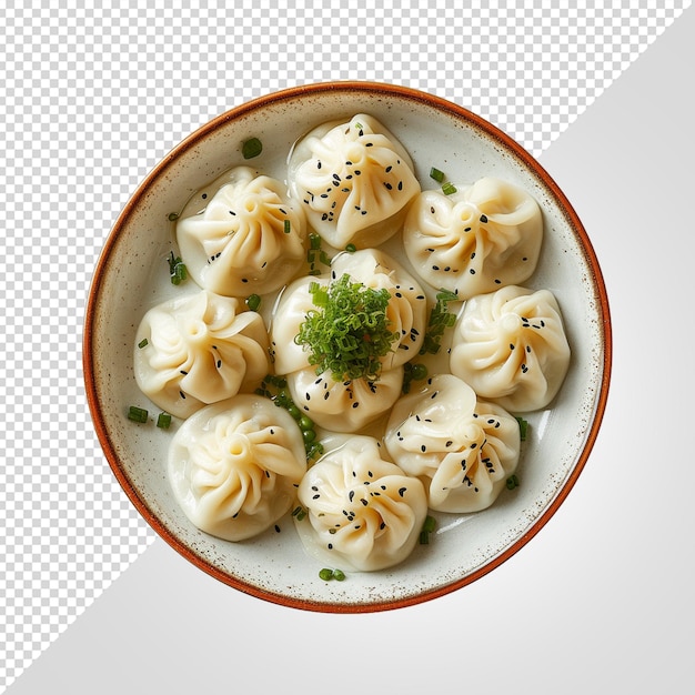 PSD dumplings isolated on white background