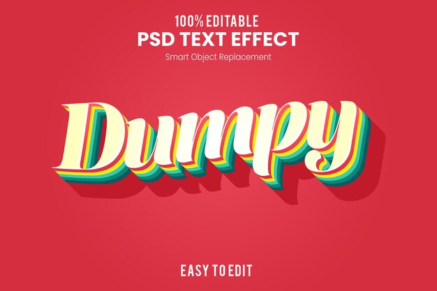 Dumpy 3d Efekt Tekstowy Psd