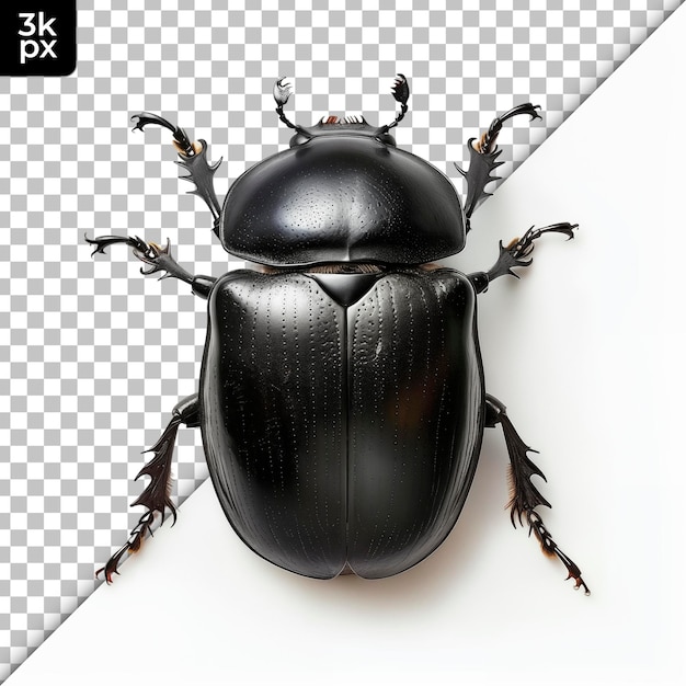 PSD dung beetle isolated on transparent background
