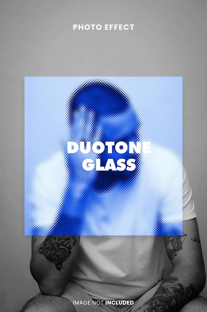 duotone glass photo effect