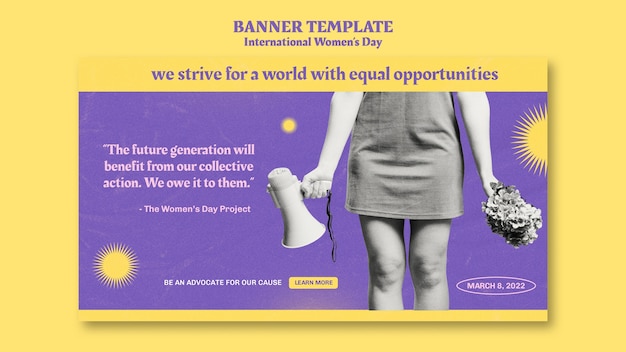 PSD duotone women's day template