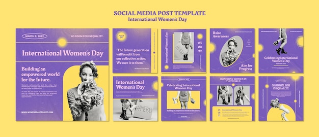 PSD duotone women's day template