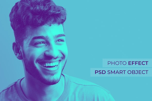 PSD duotoon foto-effect ontwerp