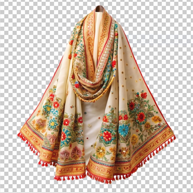 dupatta on transparent background