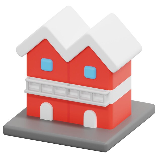 PSD duplex 3d render icon illustration