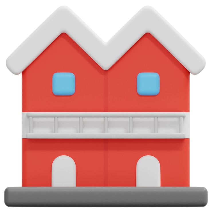 PSD duplex 3d render pictogram illustratie