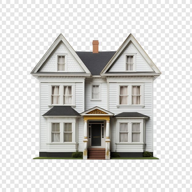 PSD duplex house isolated on transparent background