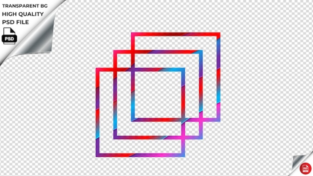 PSD duplicate design2 vector icon red blue purple ribbon psd transparent