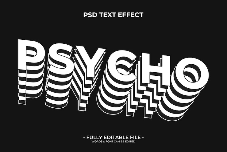 PSD duplicate psycho text effect
