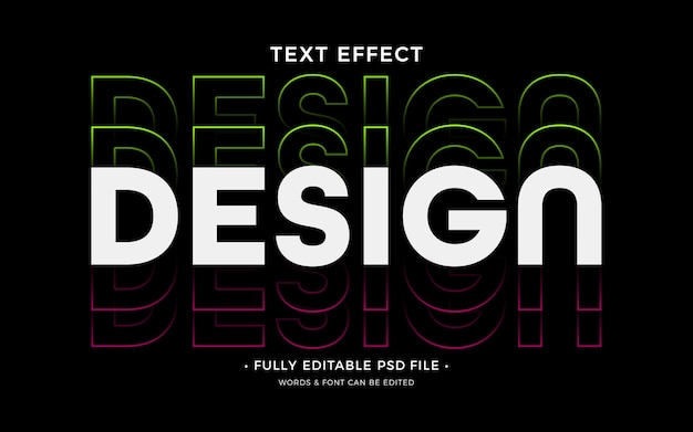 PSD duplicate text effect