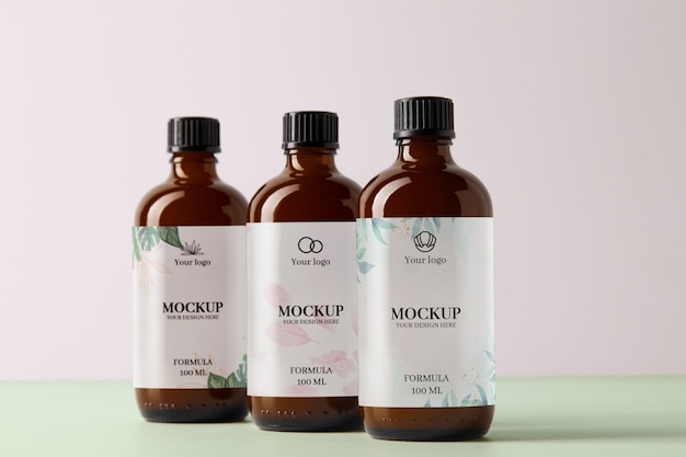 PSD dure shampoofles mock-up ontwerp