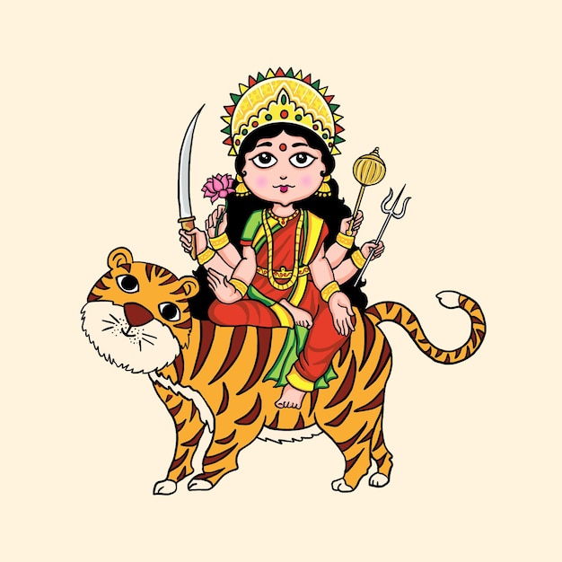 Durgagoddessillustratie Indiase