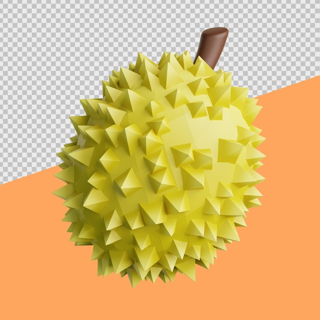 Durian 3d zomerfruit-illustraties