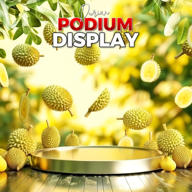 PSD durian product showcase voor sociale media post sjabloon