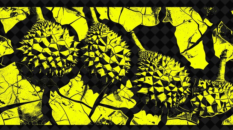 PSD durian rinds z zardzewiałymi paznokciami i rozerwanymi papierowymi torbami silhouette creative texture background designs