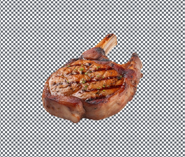 Dus lekkere lamskoteletjes gegrild geïsoleerd op transparante achtergrond
