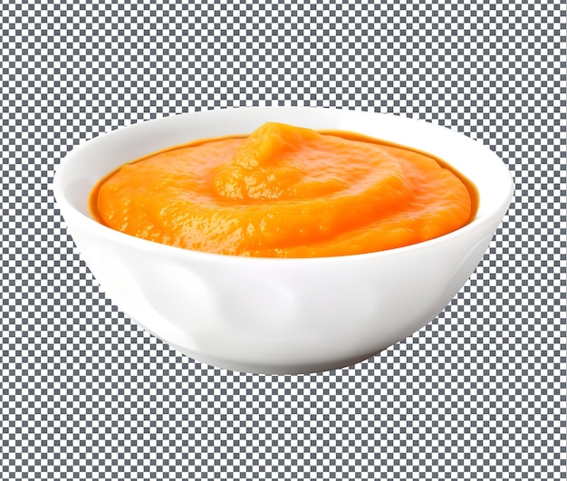Dus lekkere wortel-gembersaus geïsoleerd op transparante achtergrond