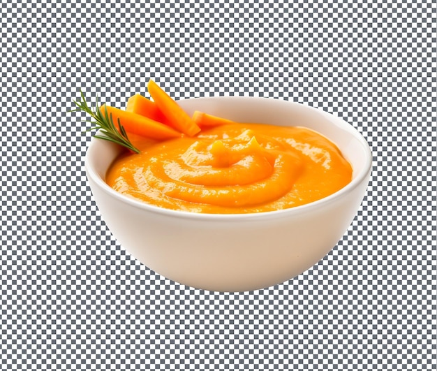 Dus lekkere wortel-gembersaus geïsoleerd op transparante achtergrond