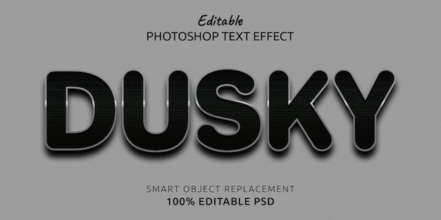 dusky editable photoshop text style effect