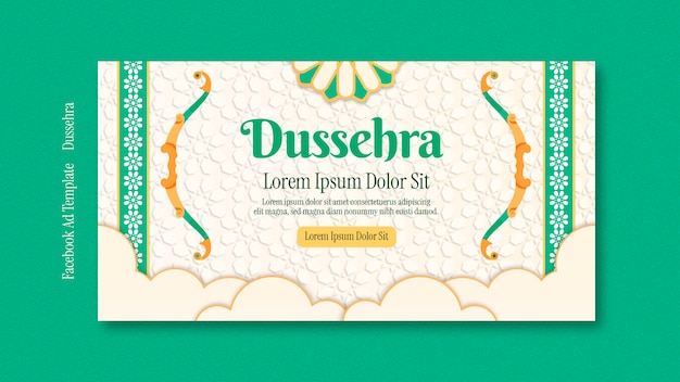 PSD dussehra celebration facebook template