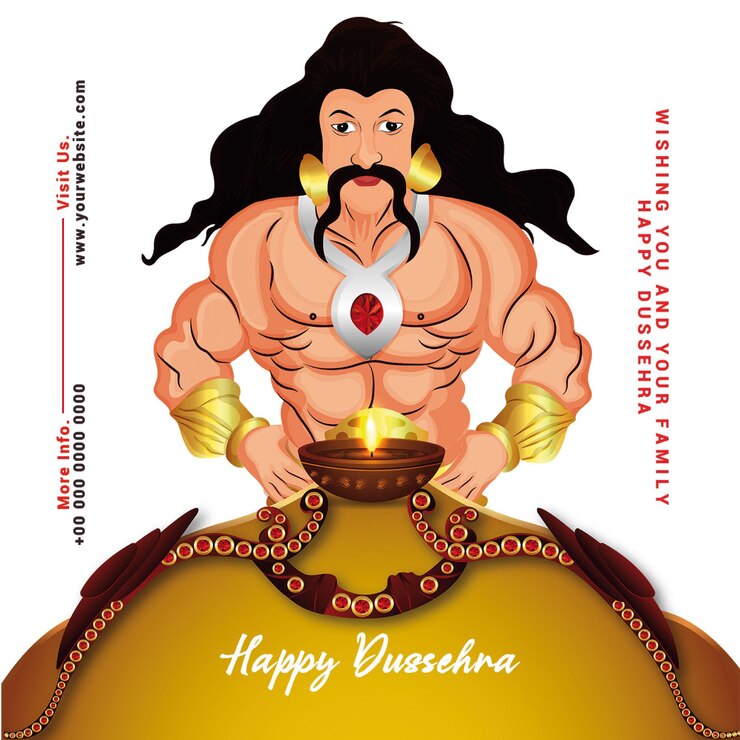 PSD dussehra design template background
