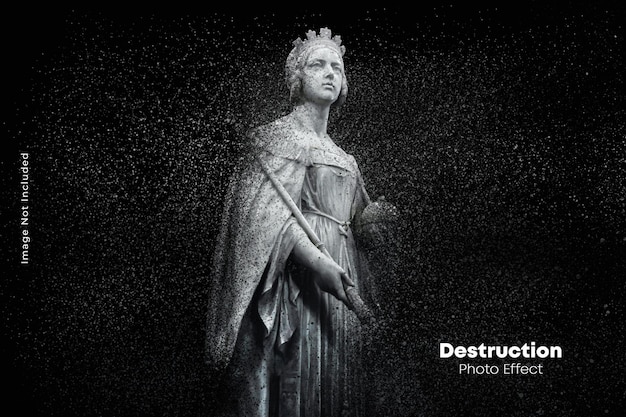 Dust destruction photo effect template