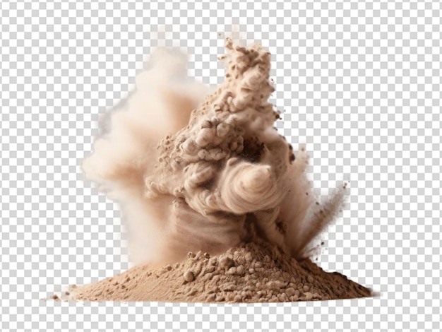 PSD dust powder on transparent background