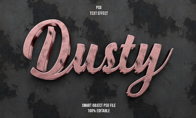 PSD dusty text effect