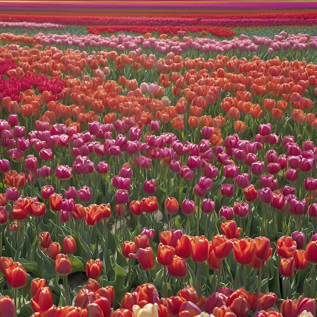 PSD dutch rural tulip fields countryside landscape