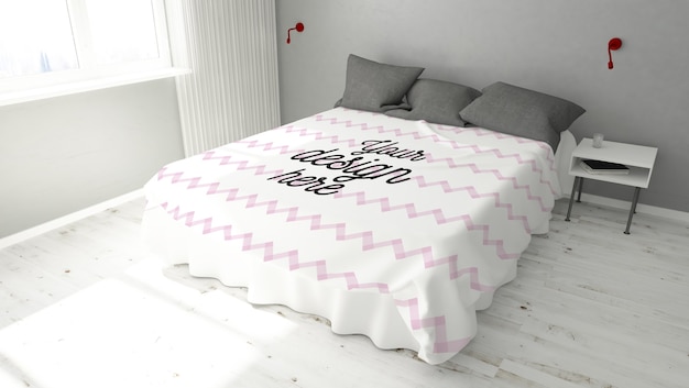 PSD duvet cover mockup