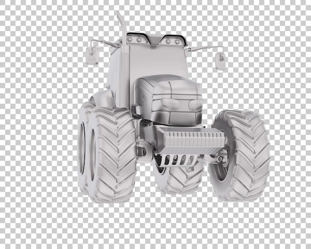 PSD duży traktor na przezroczystym tle ilustracja renderowania 3d