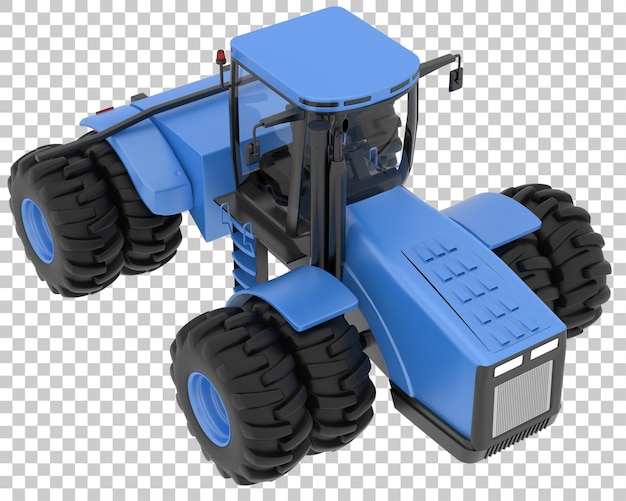 Duży Traktor Na Przezroczystym Tle Ilustracja Renderowania 3d