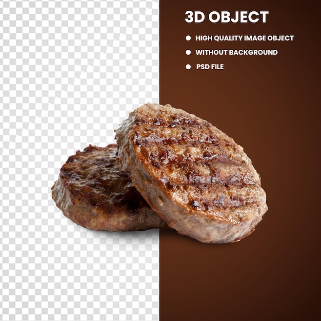 Dwa grillowane paszteciki Art burgerowy stek z mięsa