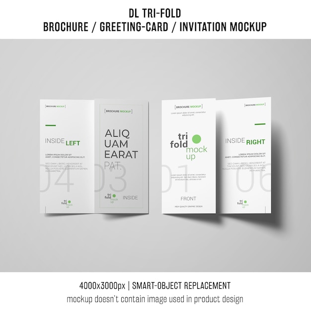 dwa makiety broszury lub zaproszenia