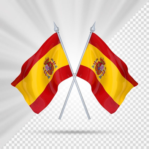 PSD dwie flagi hiszpanii