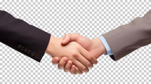 Dwóch Biznesmenów Uściskających Ręce Uścisk Ręki Odizolowany Na Przezroczystym Tle