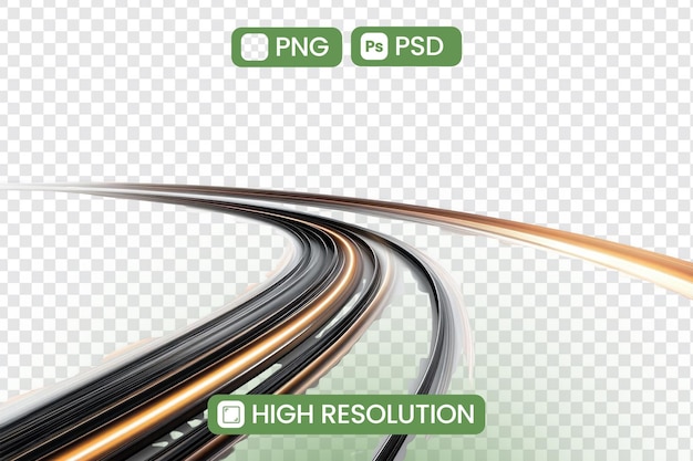 Dynamic Curves Abstract Motion Trails of Speed and Energy HighResolution PNG and PSD Graphic Resources for Design Projects
