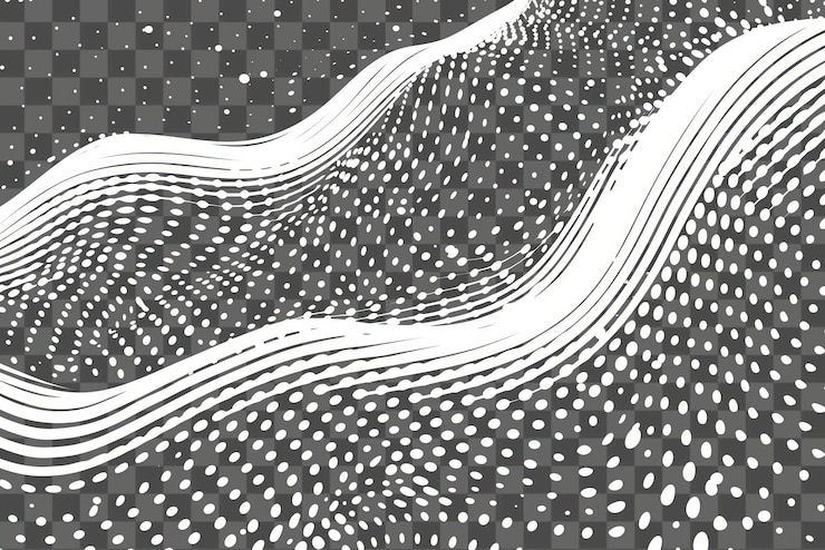 PSD dynamic dotted wave png overlay effect transparent background