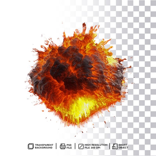 PSD dynamic firework psd explosion effect on transparent isolated background