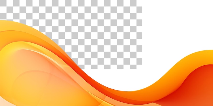 PSD dynamic fluid waves orange border frame