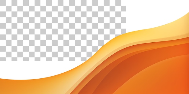 PSD dynamic fluid waves orange border frame