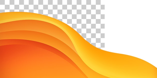 Dynamic fluid waves orange border frame